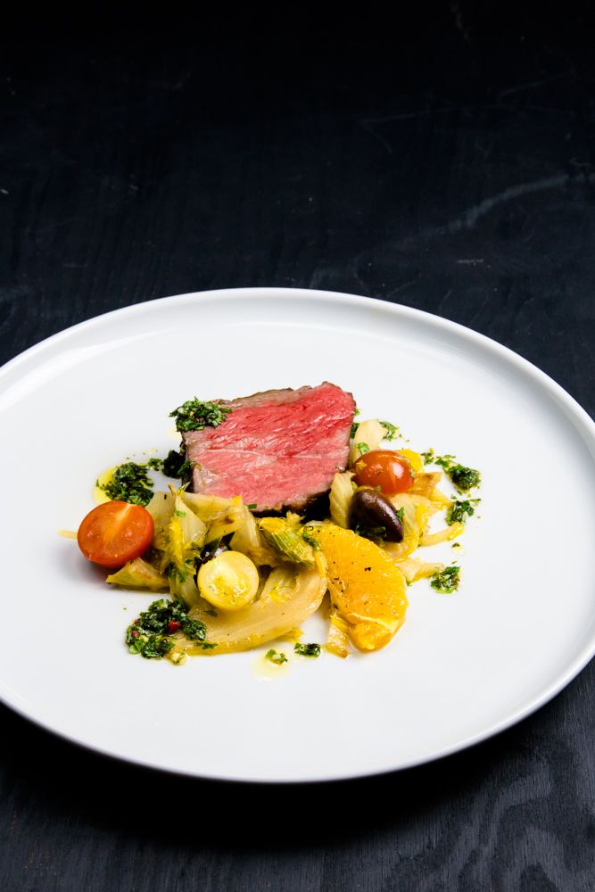 Rezeptbild: Roastbeef Sous Vide mit warmen Fenchel Salat