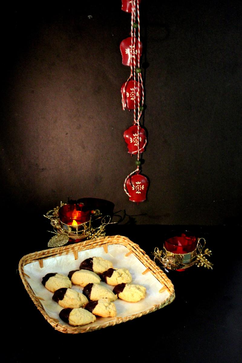 Rezeptbild: Vanille Tropfen mit Schokoguss