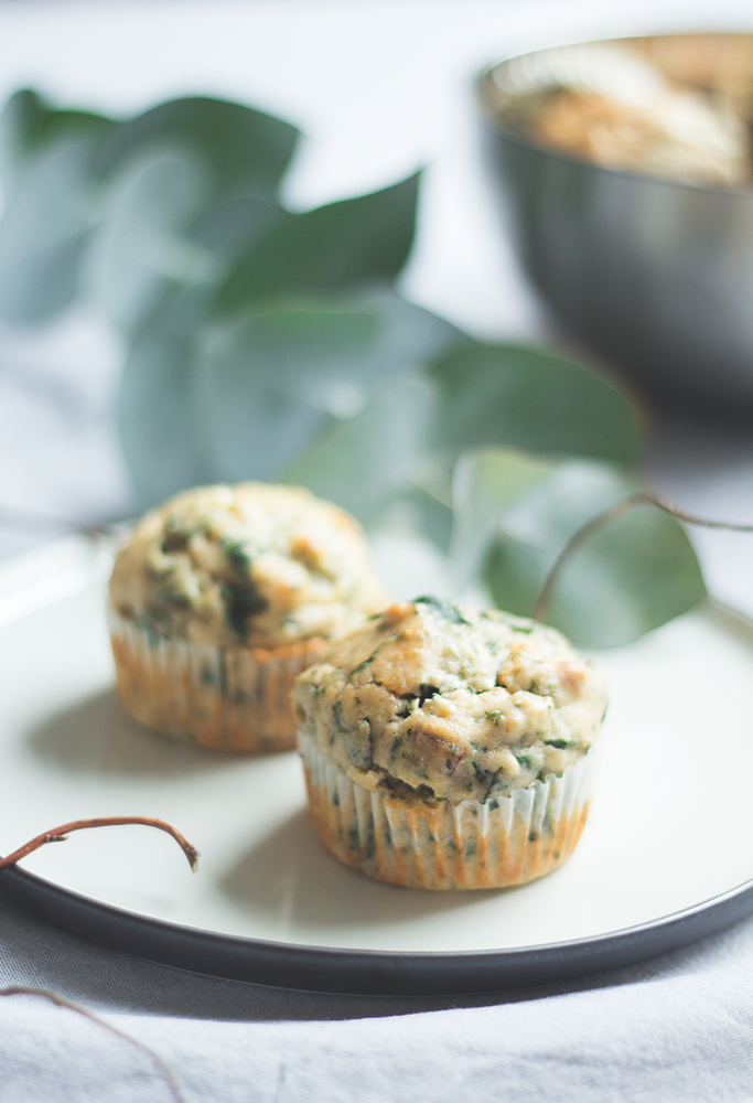 Rezeptbild: Mangold-Ricotta-Muffins mit Mandeln
