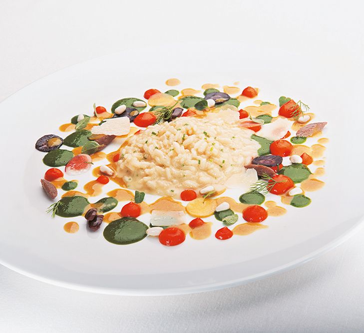 Rezeptbild: Risotto mit Paprikasauce