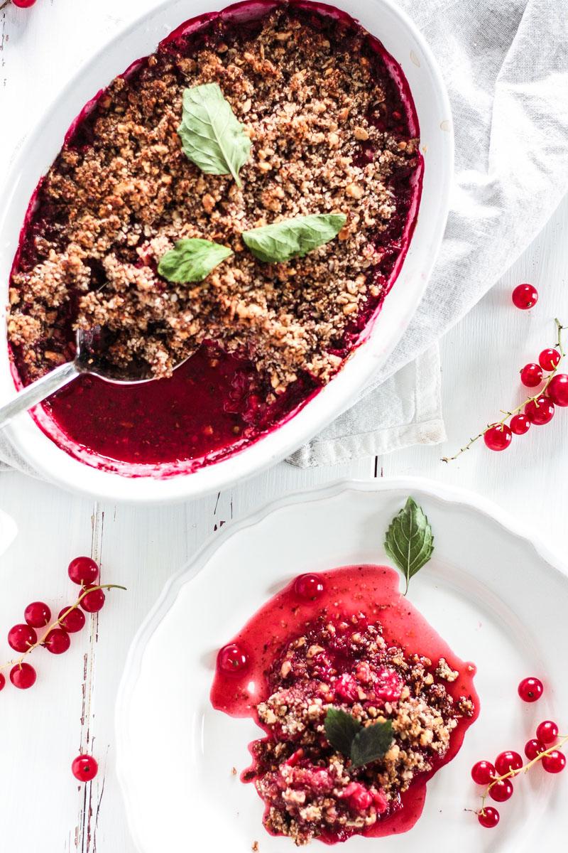 Rezeptbild: Vegane Beeren Streusel