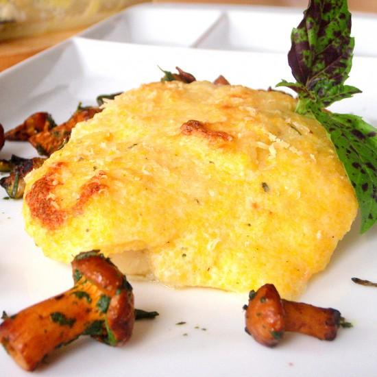 Rezeptbild: Überbackener Fisch mit Ricotta-Polentakruste