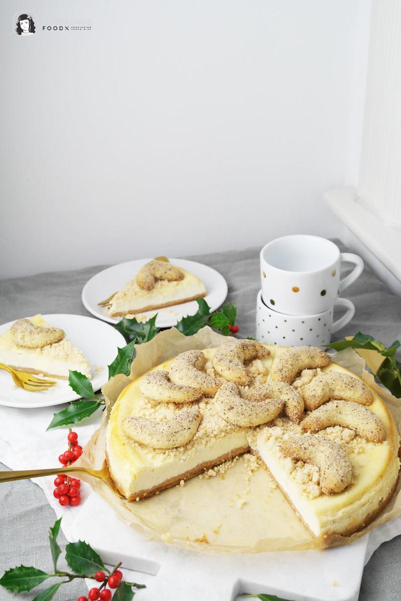 Rezeptbild: Vanillekipferl Käsekuchen