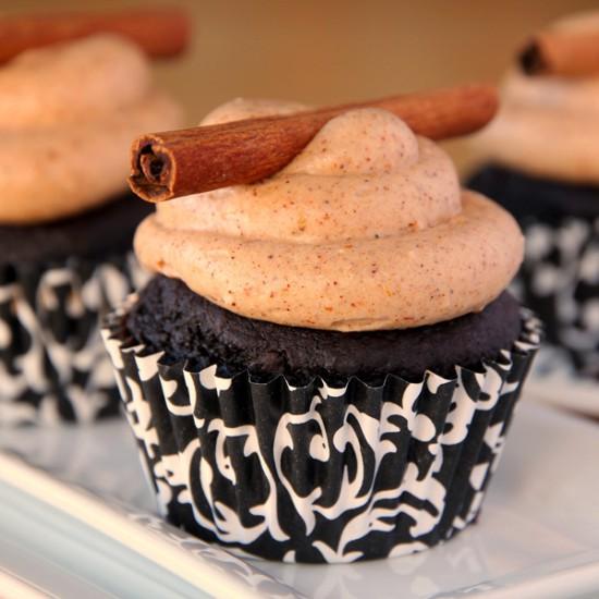 Rezeptbild: Scharfe Schoko Cupcakes mit Nutella Ganache