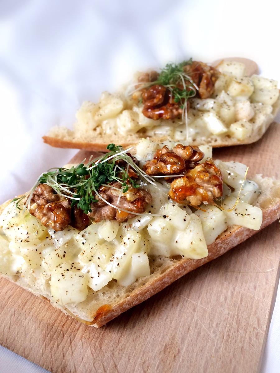 Rezeptbild: Birnen-Gorgonzola-Baguette