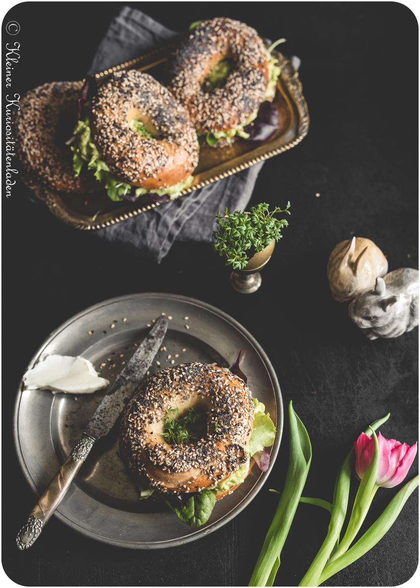 Rezeptbild: Everything Bagels mit Avocado-Eiersalat