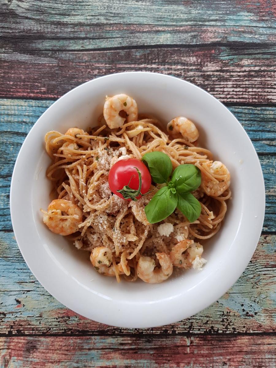 Rezeptbild: Rote Linsen Spaghetti