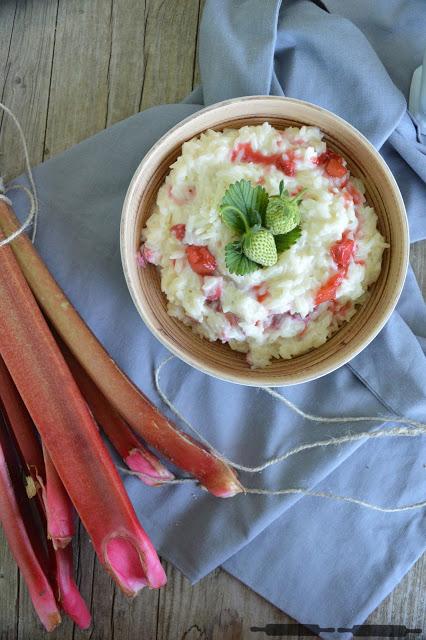 Rezeptbild: Erdbeer-Rhabarber Risotto