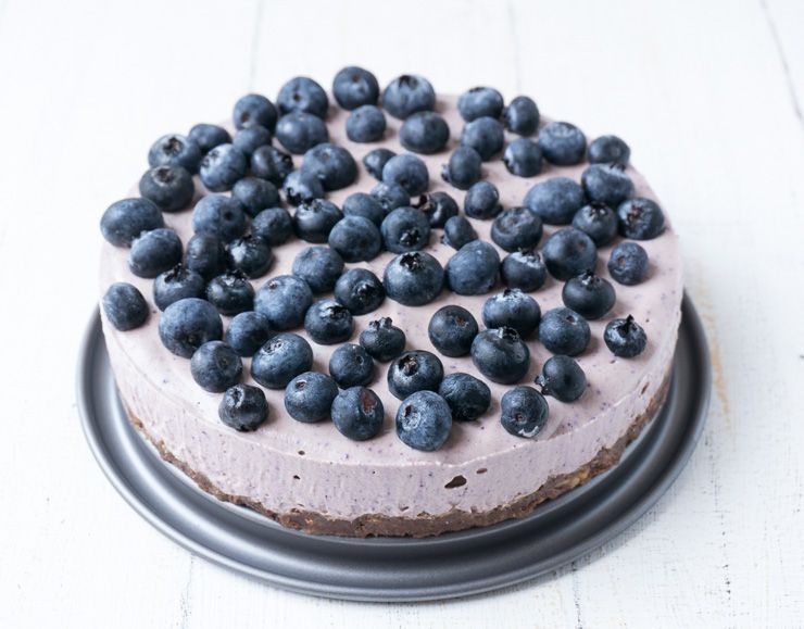Rezeptbild: No-Bake Acai Heidelbeer Torte