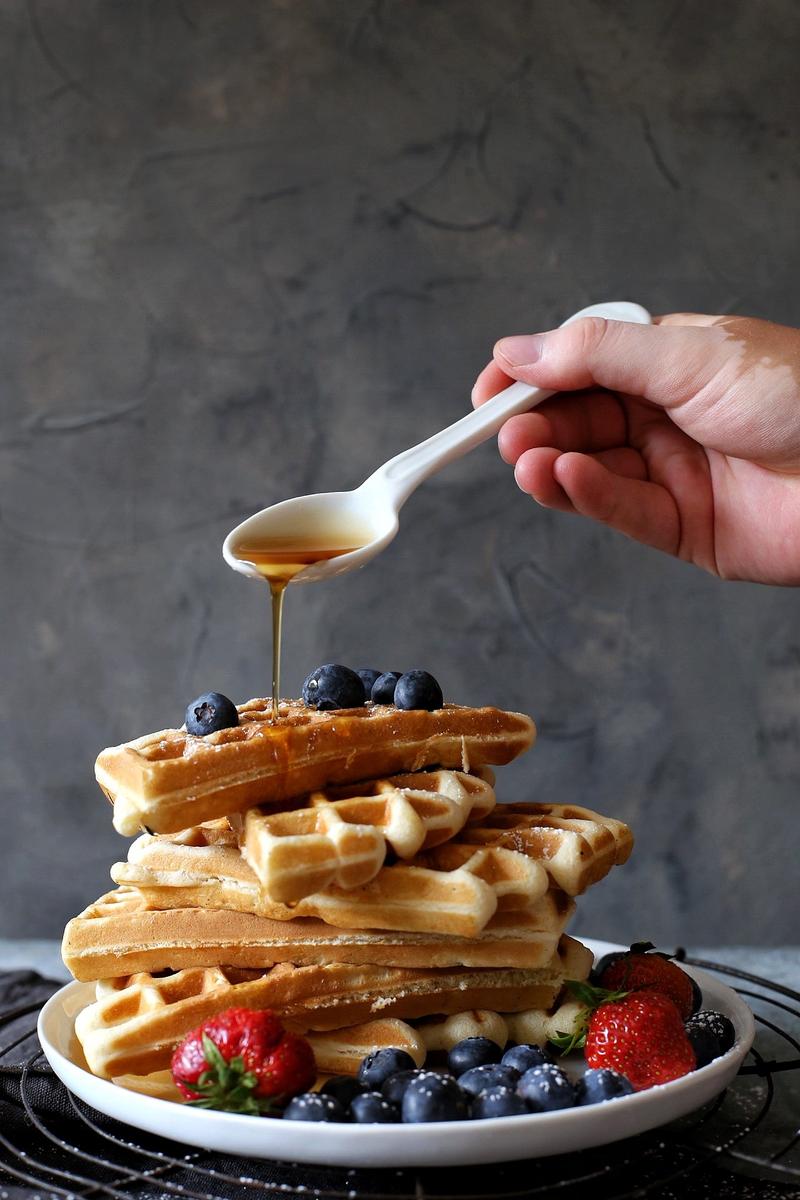 Rezeptbild: Brüsseler Waffeln mit Früchten