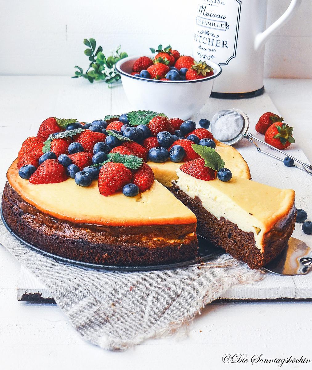 Rezeptbild: Brownie Käsekuchen