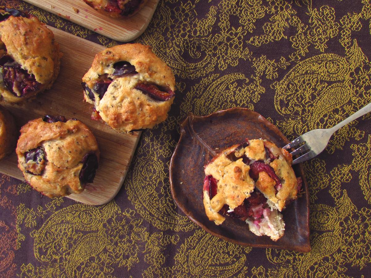 Rezeptbild: Schnelle Pflaumen-Chia-Muffins