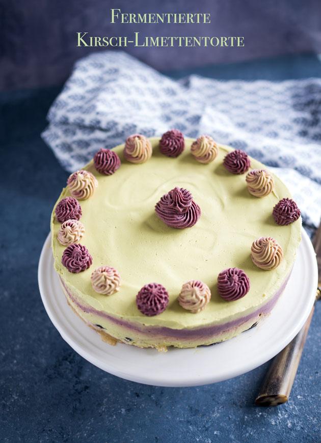 Rezeptbild: Fermentierte Kirsch Limettentorte
