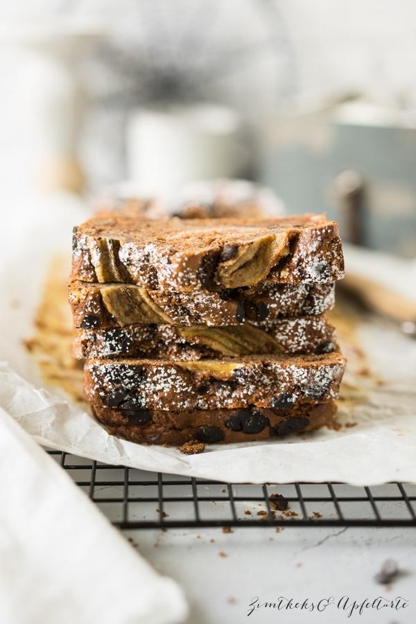 Rezeptbild: Schoko-Bananenbrot ohne Kristallzucker