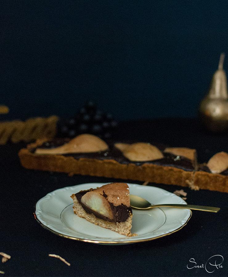 Rezeptbild: Birnen-Schokoladen-Karamell-Tarte 