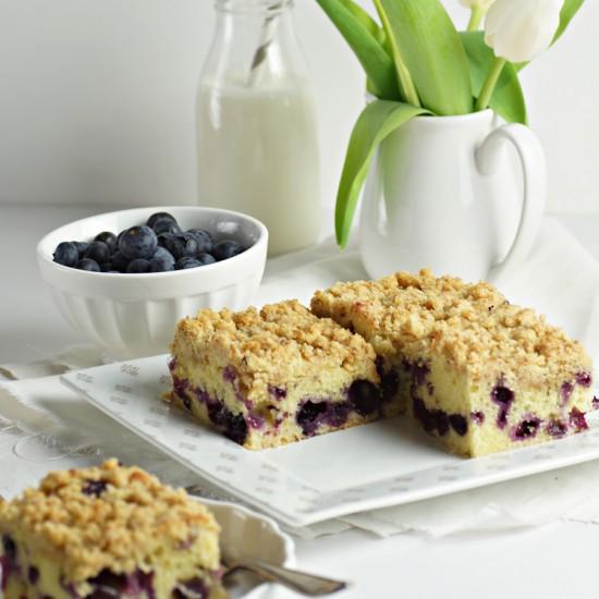 Rezeptbild: Blaubeer-Zitronen-Schnitten.... lecker!