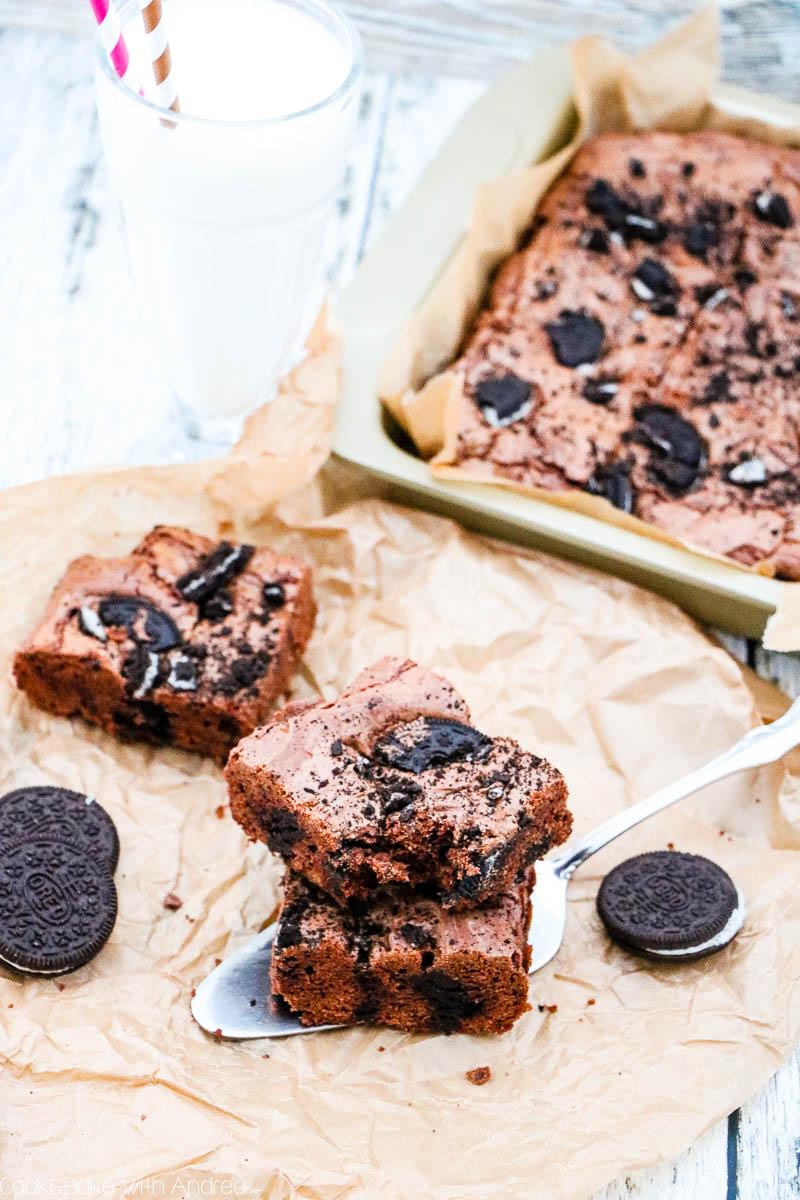 Rezeptbild: Saftige Brownies mit Oreo