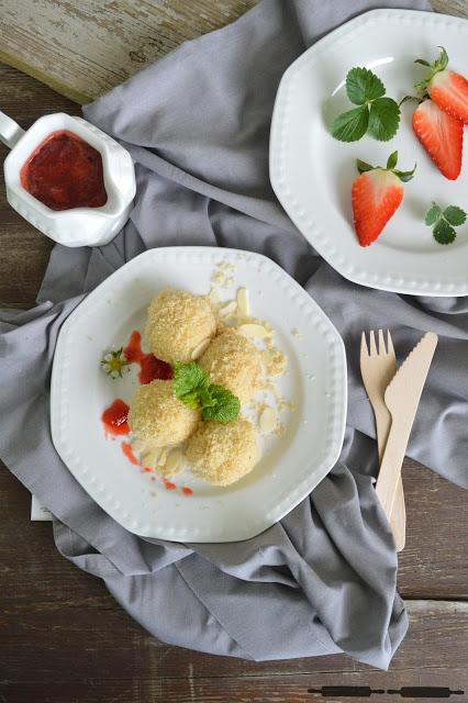 Rezeptbild: hausgemachte Erdbeerknödel