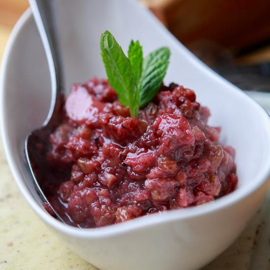Rezeptbild: Rhabarber-Ingwer-Chutney