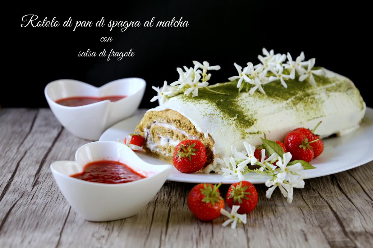 Rezeptbild: Rotolo di pan di spagna al tè matcha - Matcha-Biskuitrolle