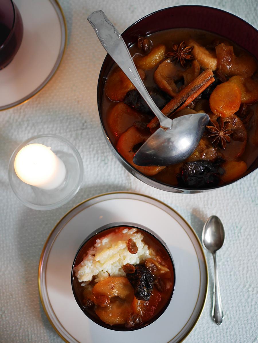 Rezeptbild: Milchreis mit Trockenobstsuppe