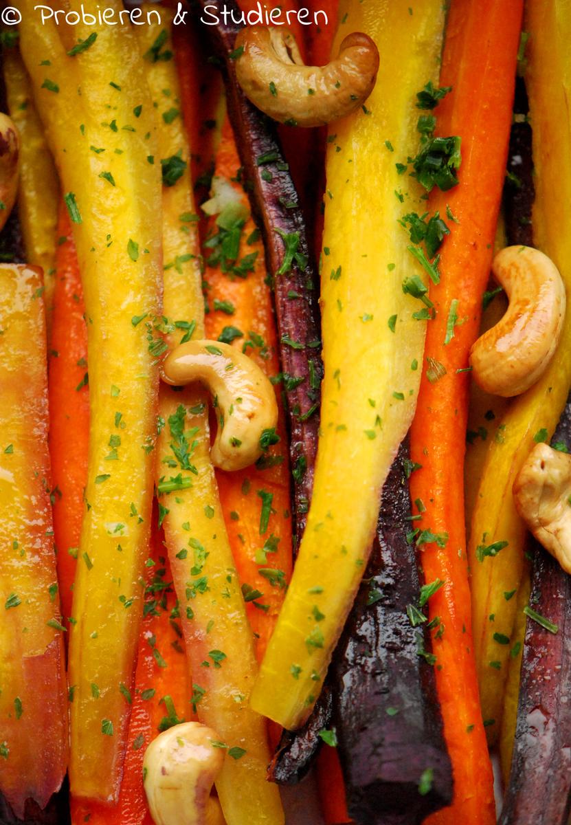 Rezeptbild: Bunte Honig-Rüben mit Cashewnuss