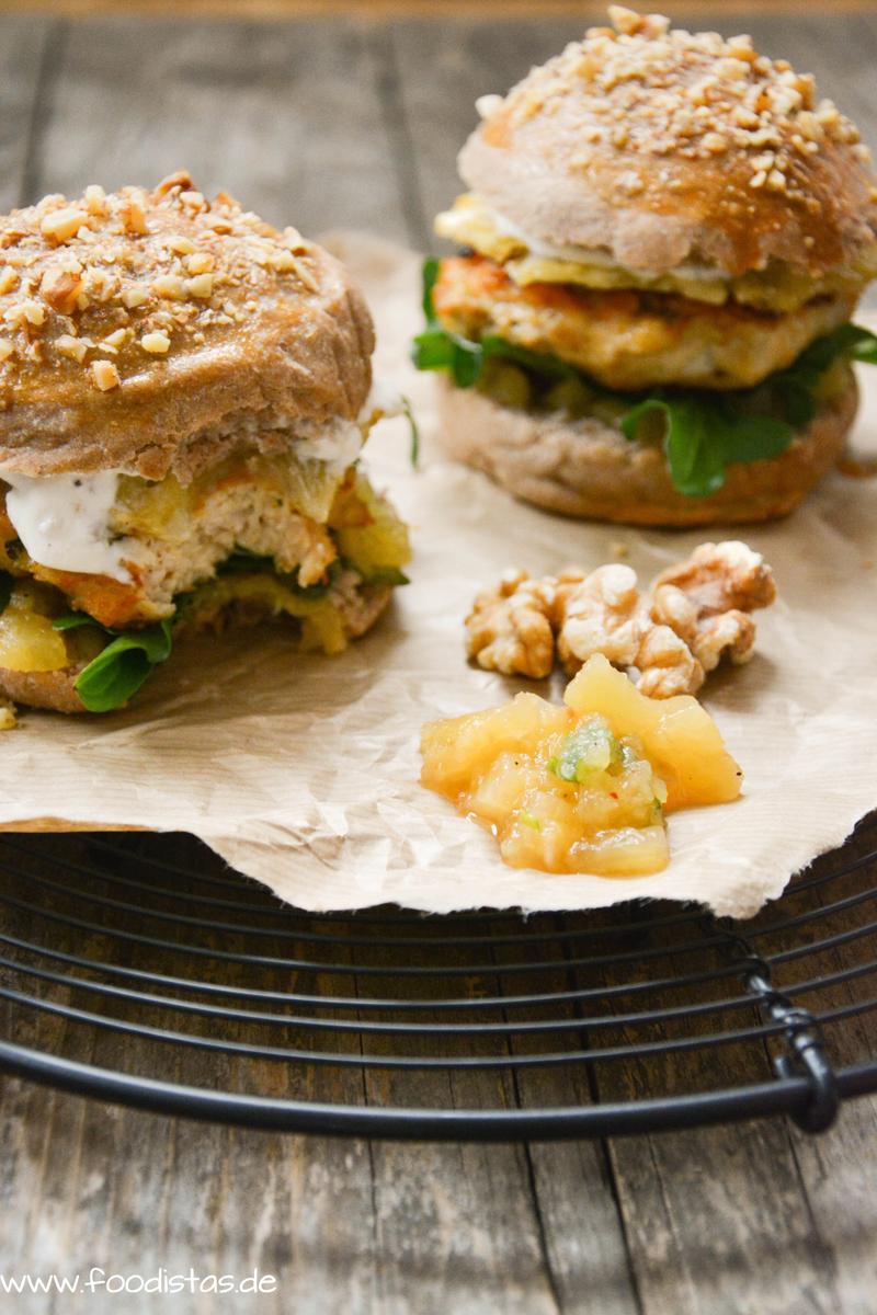 Rezeptbild: Exotischer Hähnchenburger