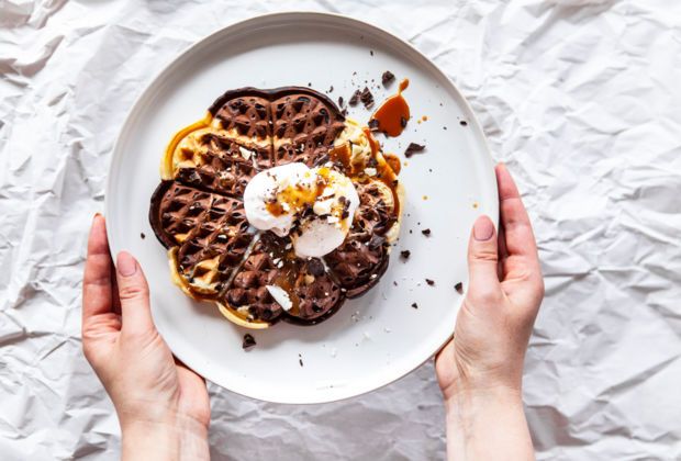 Rezeptbild: Marmorierte Waffeln