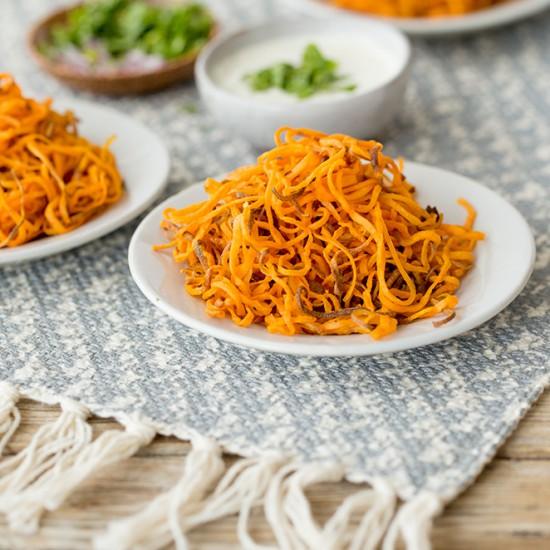 Rezeptbild: Süßkartoffel Pommes-Spiralen