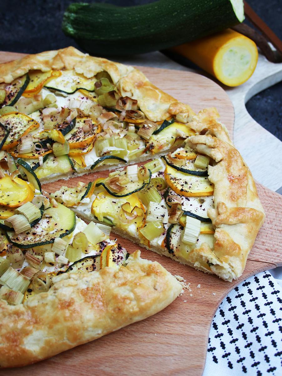 Rezeptbild: Rustikale Zucchini-Lauch-Tarte