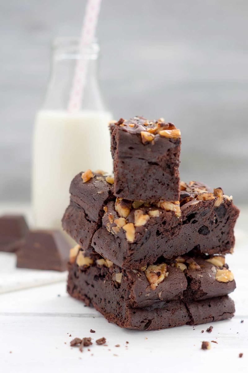 Rezeptbild: Brownies ohne Mehl mit viel Schoko