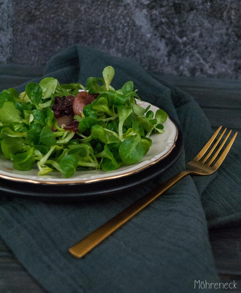 Rezeptbild:  Feldsalat mit Cranberry-Schalotten