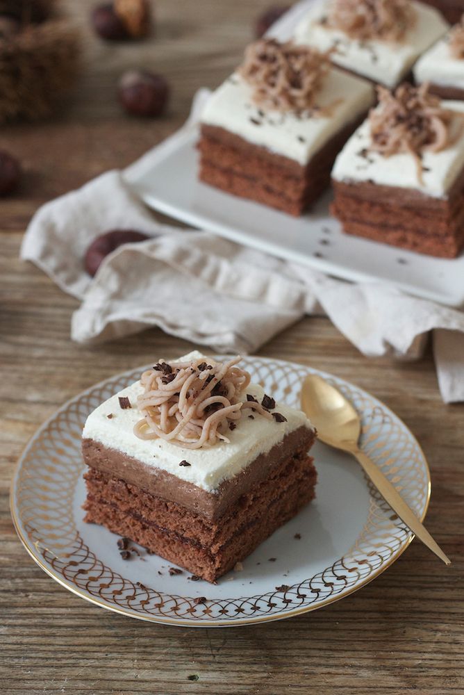 Rezeptbild: Schoko Maronischnitte