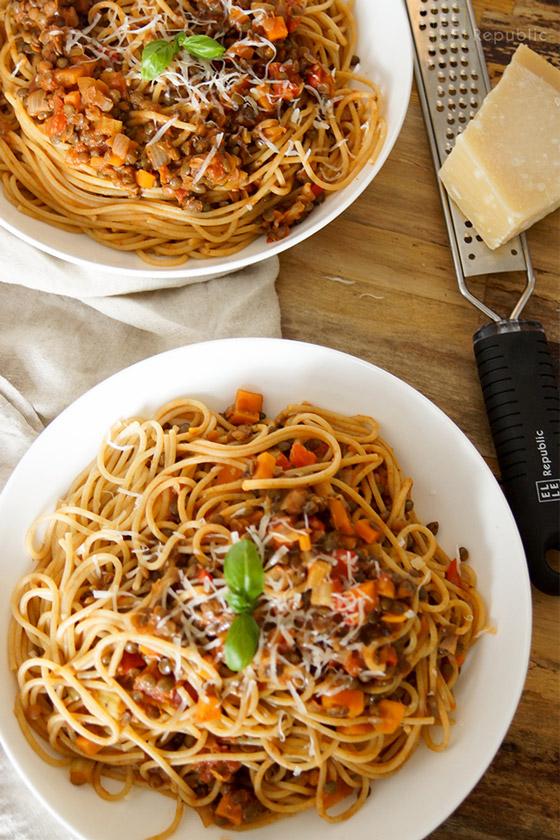 Rezeptbild: Vegetarische Linsen-Bolognese