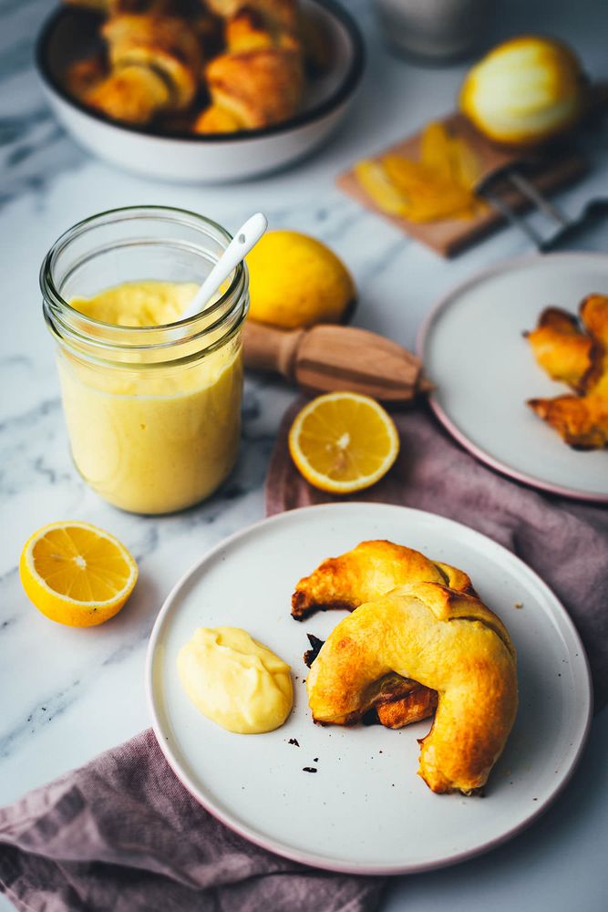 Rezeptbild: Lemon Curd Hörnchen