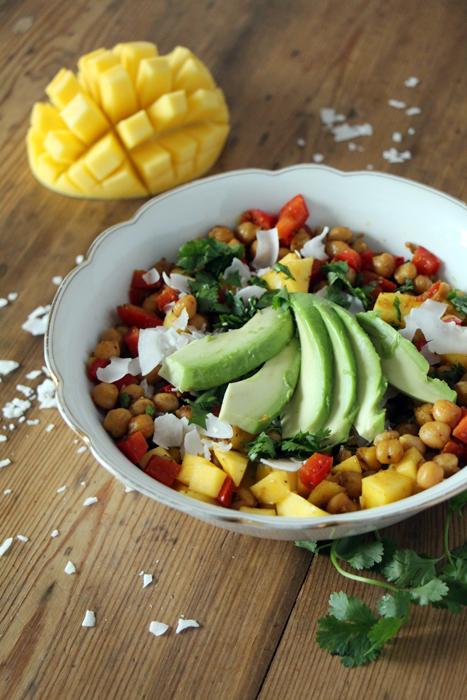 Rezeptbild: Exotischer Kichererbsensalat
