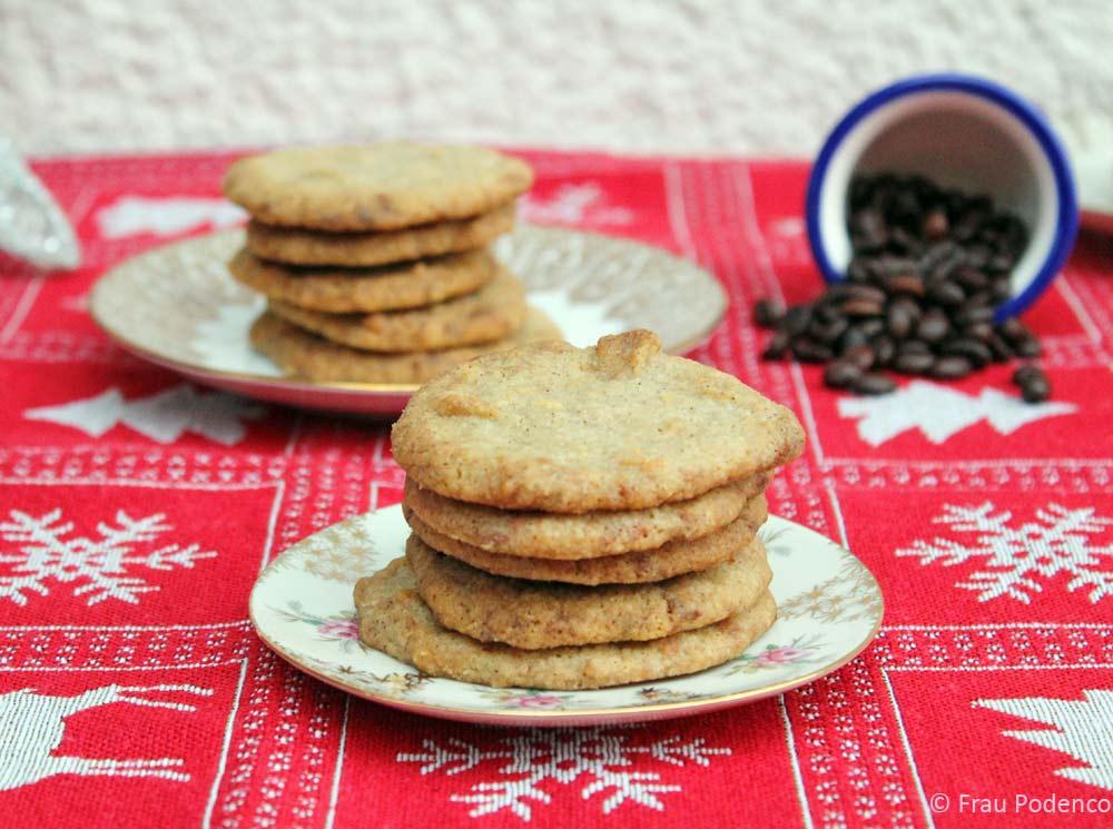Rezeptbild: Espresso-Kekse mit weißer Schokolade