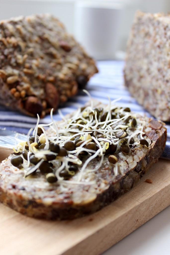 Rezeptbild: Life Changing Bread mit Reismehl. Vegan und glutenfrei.