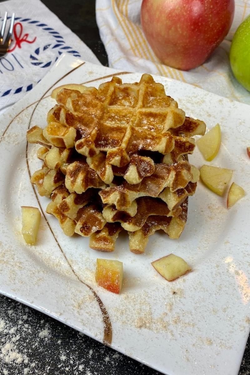 Rezeptbild: Gesunde Apfelwaffeln