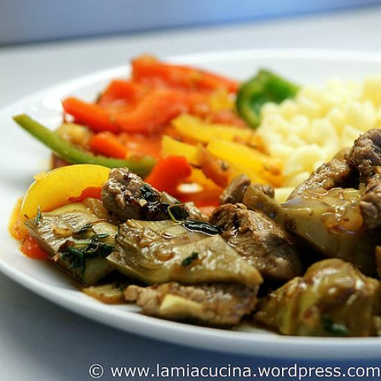 Rezeptbild: Kalbsgeschnetzeltes mit Artischocken