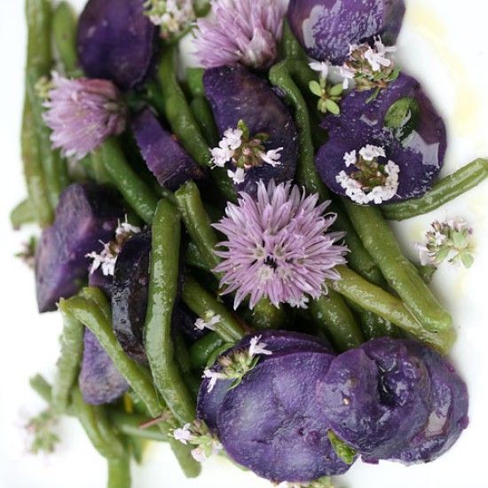 Rezeptbild: Lila Kartoffelsalat