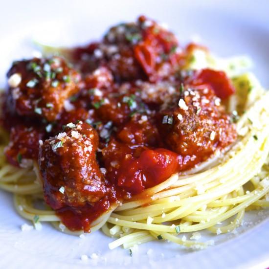 Rezeptbild: Pasta mit Hackfleischbällchen