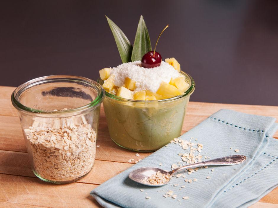 Rezeptbild: Overnight Oats mit Matcha