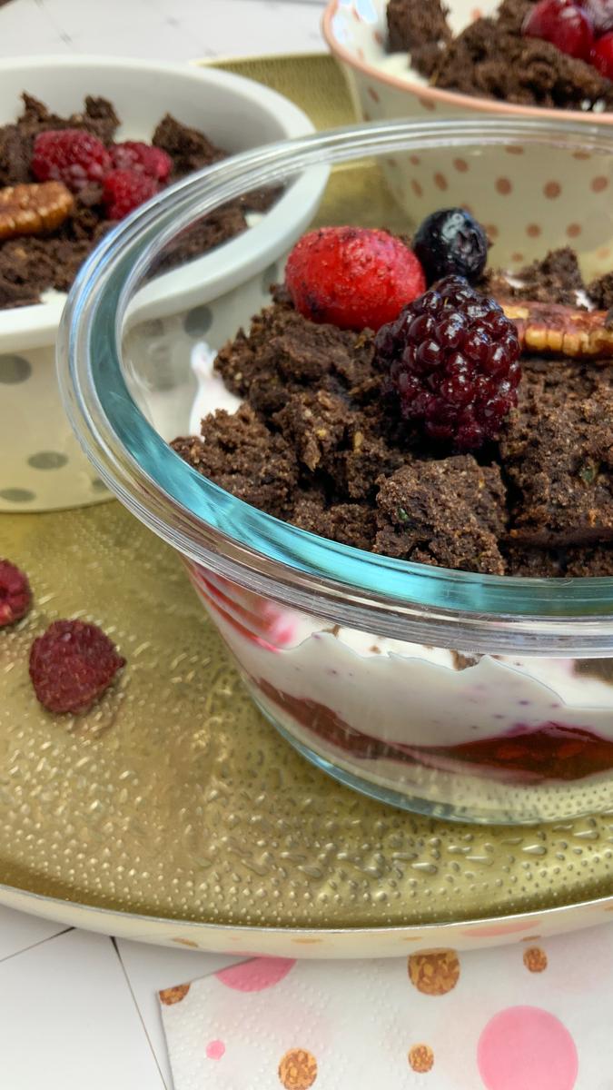 Rezeptbild: Brownie-Quark-Bowl