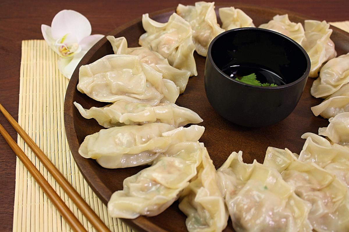Rezeptbild: Gyozas mit Hackfleisch und Garnelen
