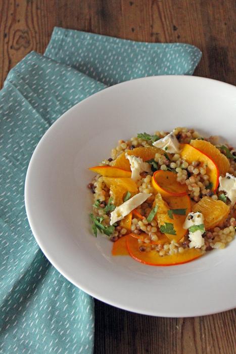 Rezeptbild: Fregola Sarda mit Kürbis und Orangen