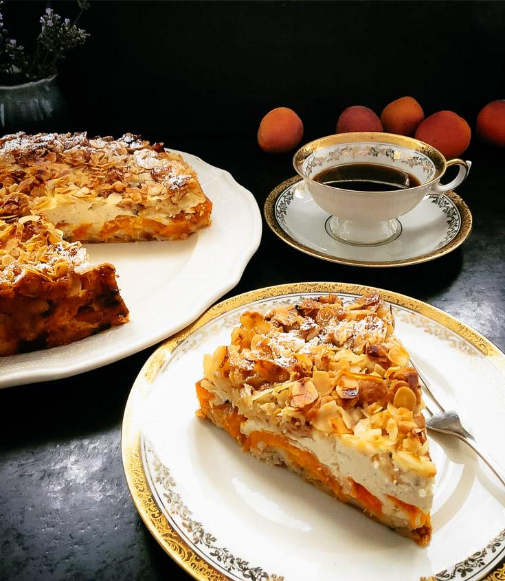 Rezeptbild: Quarkkuchen Rezept mit Aprikosen und Streusel