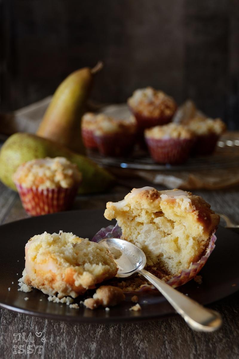 Rezeptbild: Birnen-Käsekuchenmuffins mit Vanille
