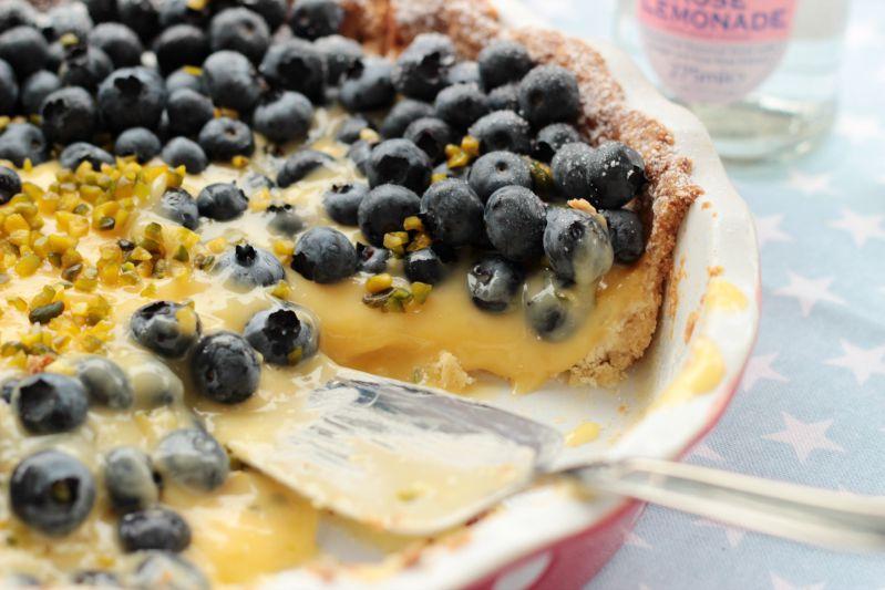 Rezeptbild: Blaubeer-Lemoncurd Tarte 