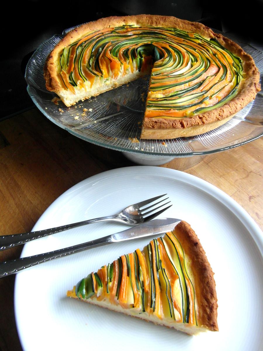 Rezeptbild: Zucchini-Möhren-Tarte